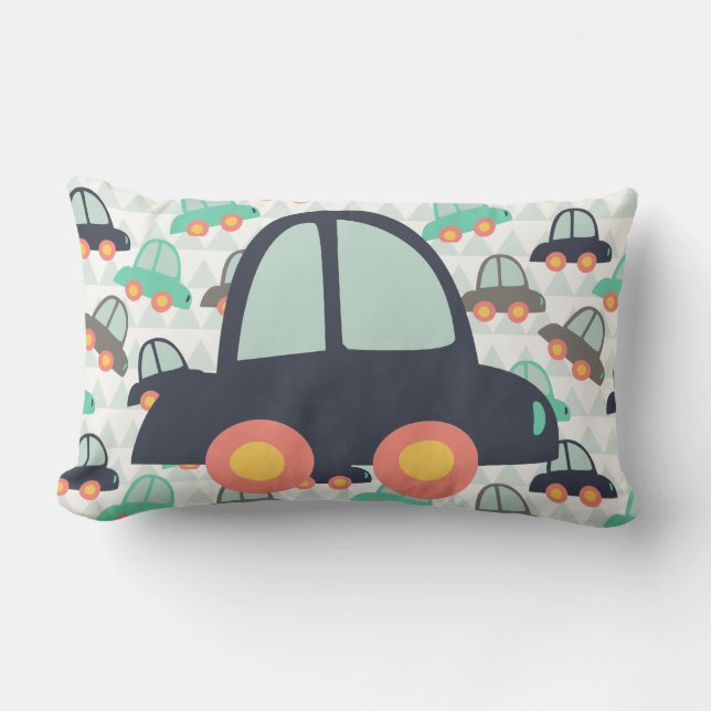 Cars and More Cars Lumbar Cushion (Front)