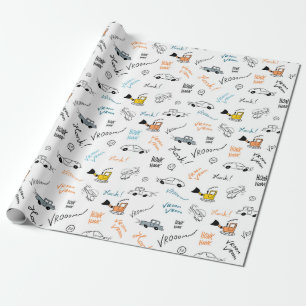 Cars and vehicles boys gift wrapping paper