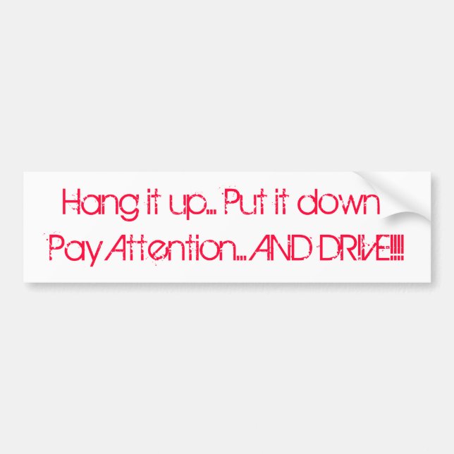cars bumper sticker (Front)