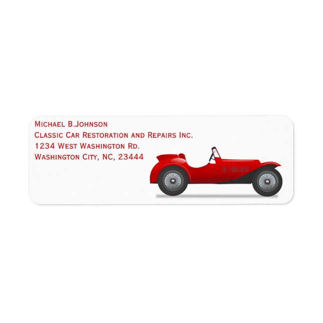 Cars Classic Antique Personal or Car Auto Business (Front)
