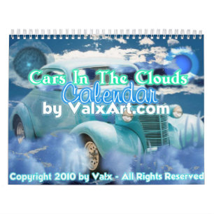Cars in the clouds calendar by valxart.com
