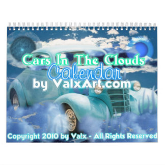Cars in the clouds calendar by valxart.com