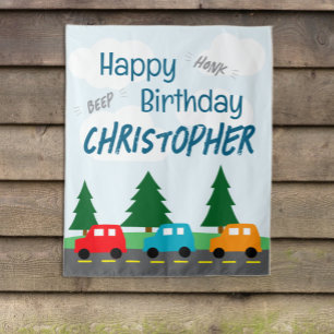 Cars Kids Boy Birthday Tapestry
