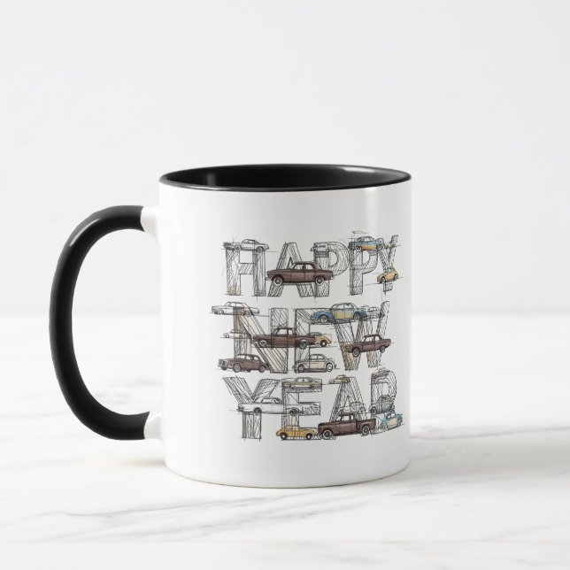 cars lovers mug for new year (Left)