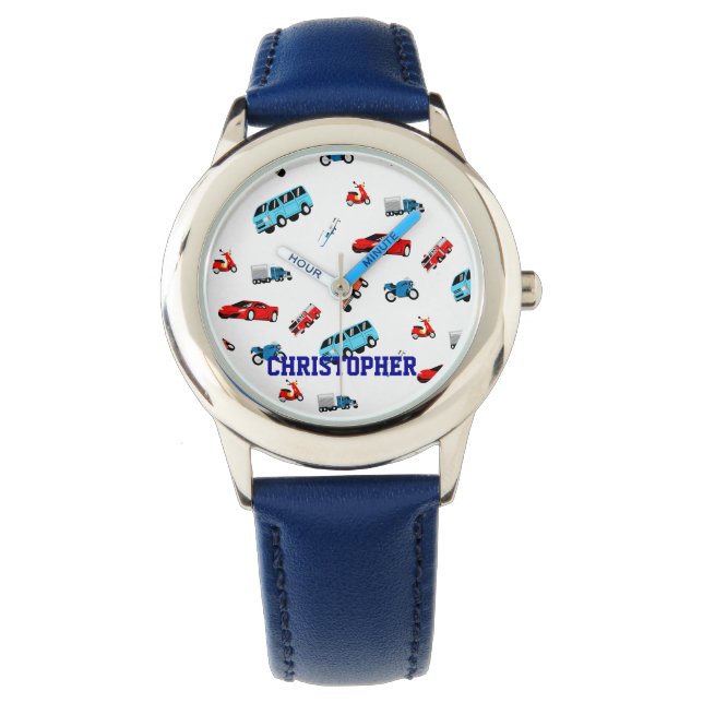Cars & Motorbikes Vehicles theme Watch (Front)