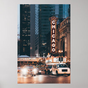 CARS NEAR BUILDINGS POSTER