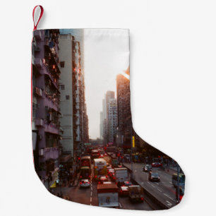 CARS ON ROAD SMALL CHRISTMAS STOCKING