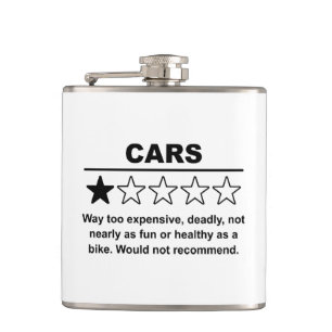 Cars One Star Rating Hip Flask
