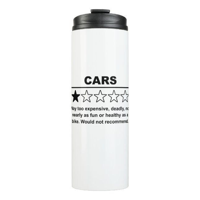 Cars One Star Rating Thermal Tumbler (Front)