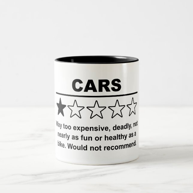 Cars One Star Rating Two-Tone Coffee Mug (Center)