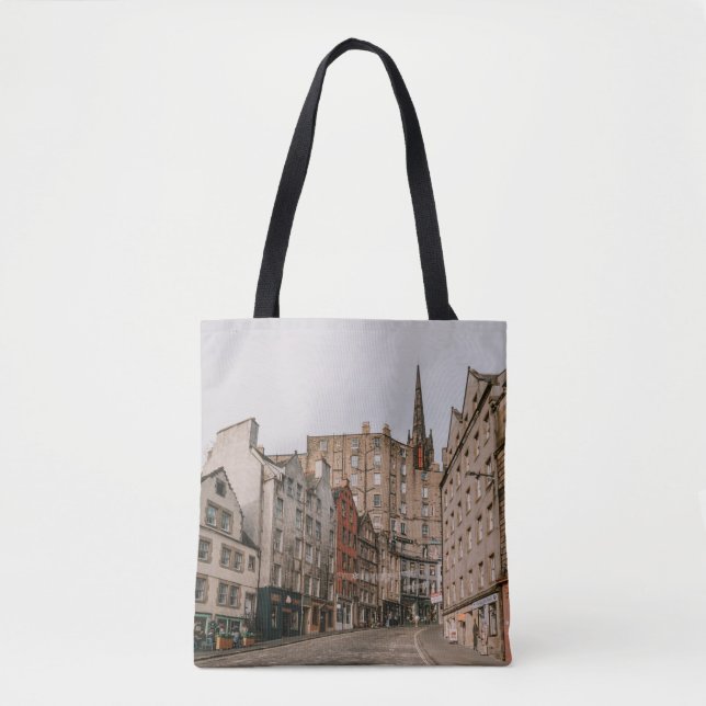 CARS PARKED BESIDE BROWN CONCRETE BUILDING DURING  TOTE BAG (Front)