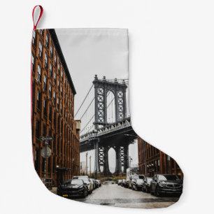 CARS PARKED NEAR BROWN BUILDING SMALL CHRISTMAS STOCKING