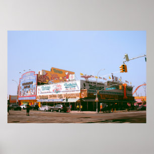 CARS PARKED ON THE SIDE OF THE ROAD DURING DAYTIME POSTER