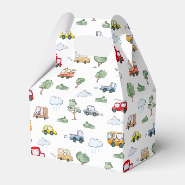 Cars Pattern Favour Box (Front Side)