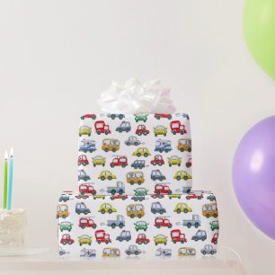 Cars Pattern Wrapping Paper