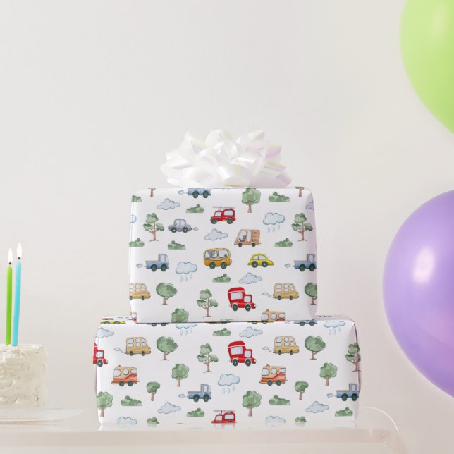 Cars Pattern Wrapping Paper (Party Gifts)