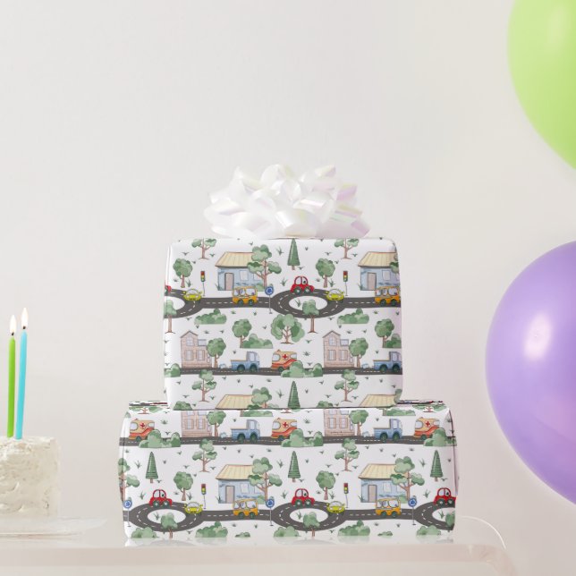 Cars Pattern Wrapping Paper (Party Gifts)