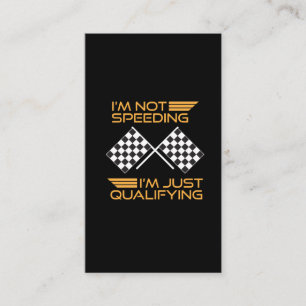 Cars Racing Gift Speeding Qualifying Racer Business Card