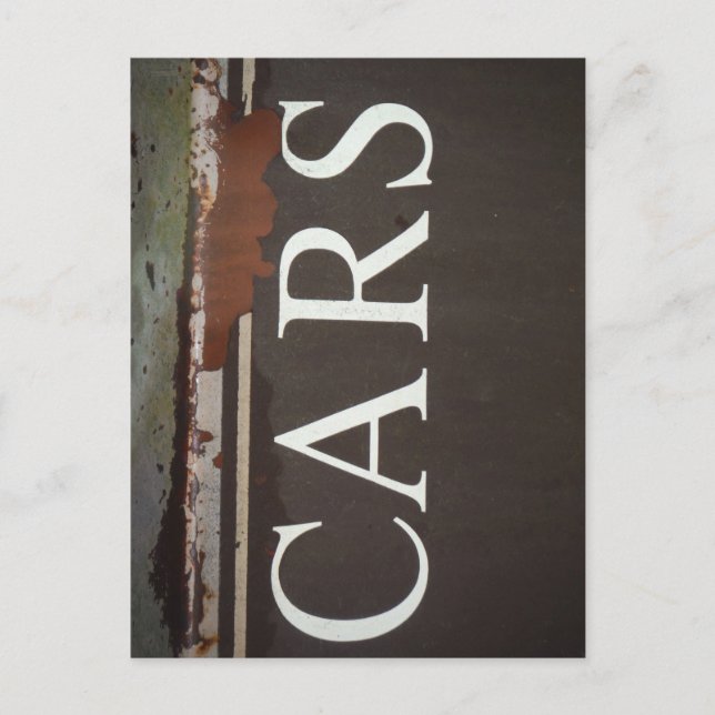 CARS Tow Truck Vintage Car Sign Postcard (Front)