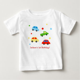Cars Truck Personalised 1st Birthday Tshirt