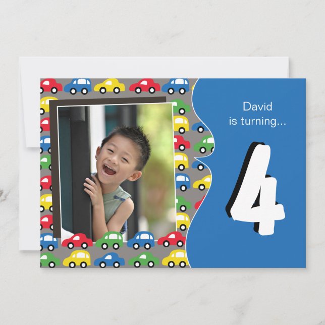 CARS & TRUCKS | Boys  Birthday Party Invitation (Front)