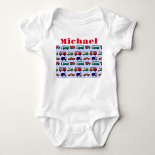 Cars, Trucks, Buses Baby Bodysuit