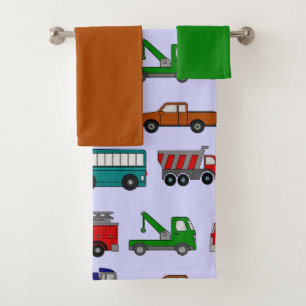 Cars, Trucks, Buses  Bath Towel Set