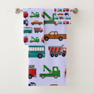 Cars, Trucks, Buses  Bath Towel Set