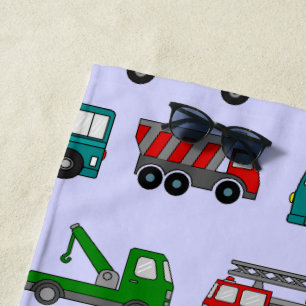 Cars, Trucks, Buses  Beach Towel