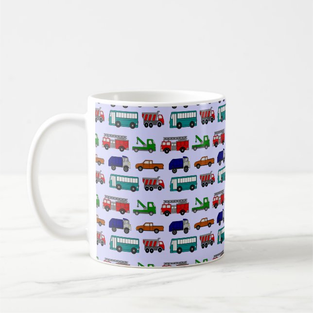 Cars, Trucks, Buses  Coffee Mug (Left)