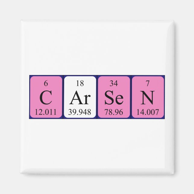 Carsen periodic table name magnet (Front)