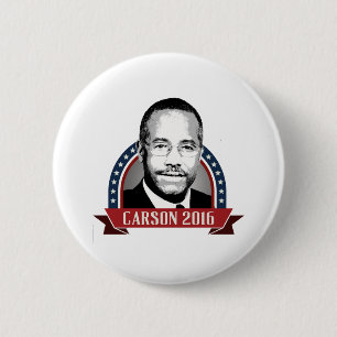 Carson 2016 Campaign Banner Nameplate 6 Cm Round Badge