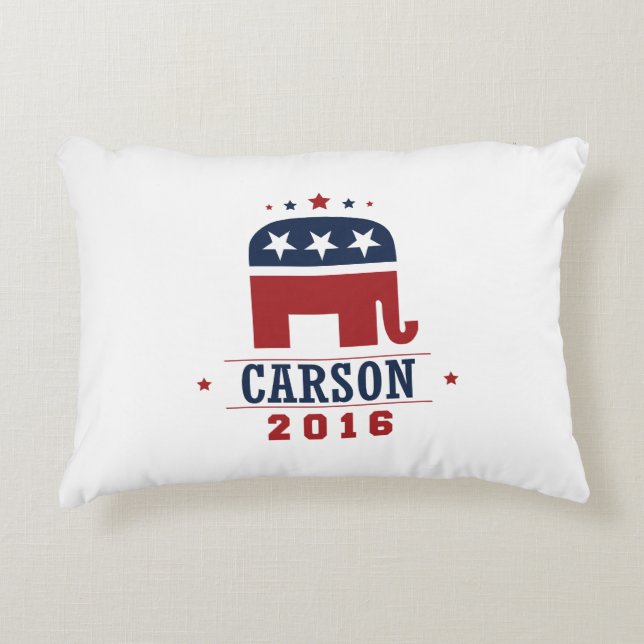 Carson 2016 GOP Elephant Design Decorative Cushion (Front)