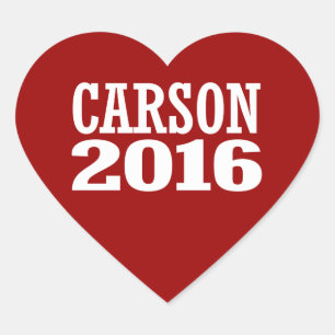 CARSON 2016 HEART STICKER