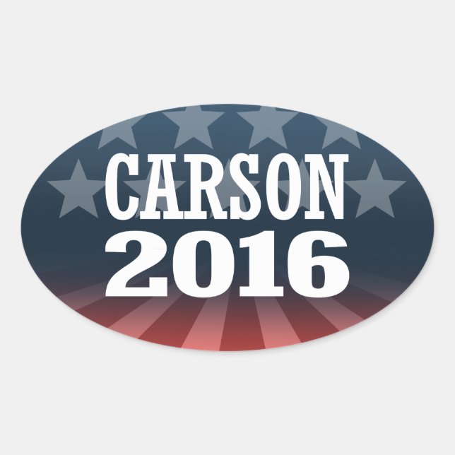 CARSON 2016 OVAL STICKER (Front)