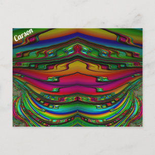 CARSON ~ 3D Fractal Design Pattern ~ Multicolour Postcard