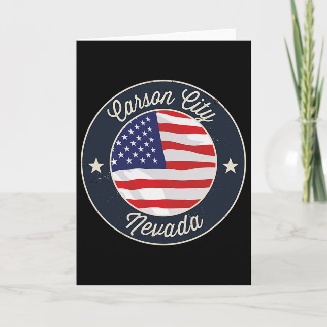 Carson City Nevada Nv Vacation Souvenir Graphic  Card (Front)
