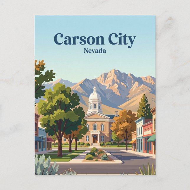 Carson City, Nevada Postcard (Front)