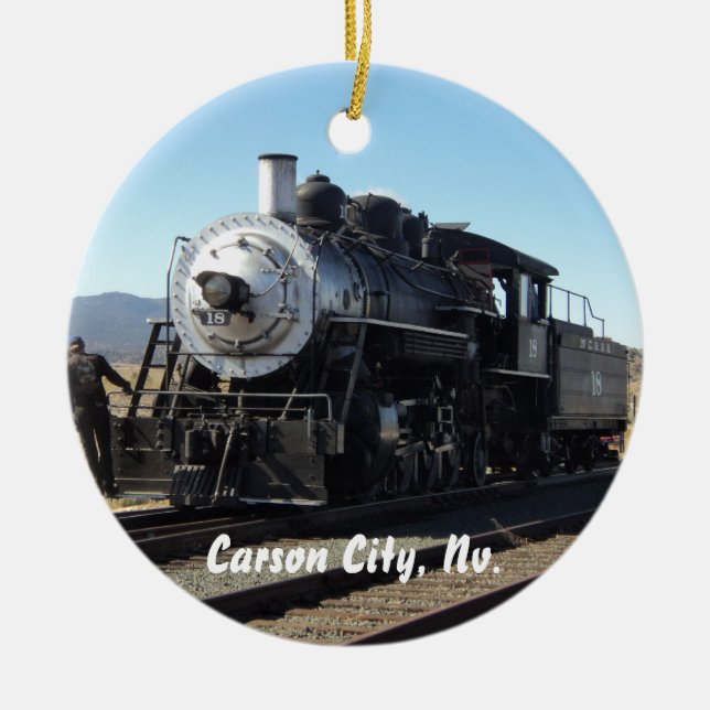 Carson City, Nevada Steam Train  Ornament (Front)