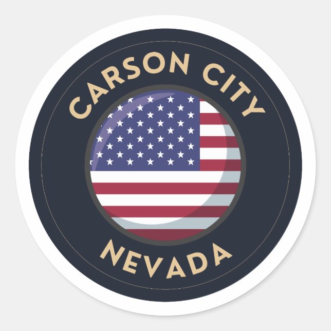 Carson City Nevada - United States of America  Classic Round Sticker (Front)