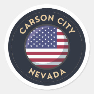 Carson City Nevada - United States of America  Classic Round Sticker