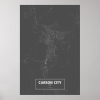 Carson City, Nevada (white on black)