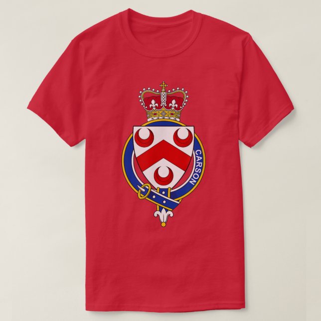 Carson Coat of Arms - Family Crest  T-Shirt (Design Front)