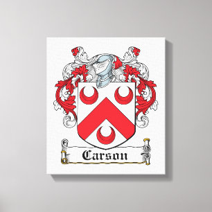 Carson Family Crest Canvas Print