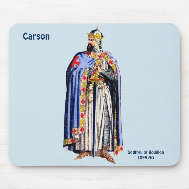 CARSON ~ Godfrey Bouillon Costume~ Personalized Mouse Mat (Front)