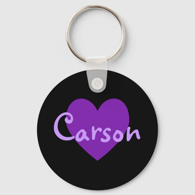 Carson in Purple Key Ring (Front)