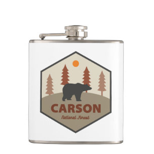 Carson National Forest New Mexico Bear Hip Flask