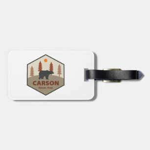 Carson National Forest New Mexico Bear Luggage Tag