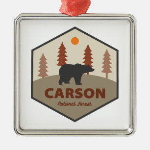 Carson National Forest New Mexico Bear Metal Tree Decoration