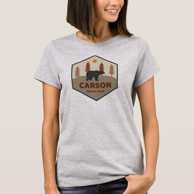 Carson National Forest New Mexico Bear T-Shirt (Front)